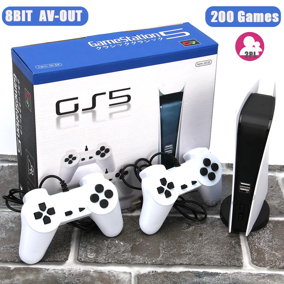 Game Station 5 Video Game Console With 200 Classic Game 8 Bit TV Consola Retro Handheld Kids USB Wired Gaming Player AV Output