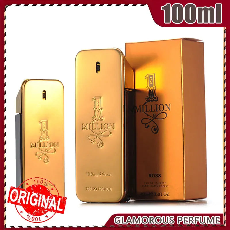 100ml Perfume Golden Million Gold Brick Extrait - Men's Long-Lasting Woody Perfume Men's Perfume Pray Fragrance