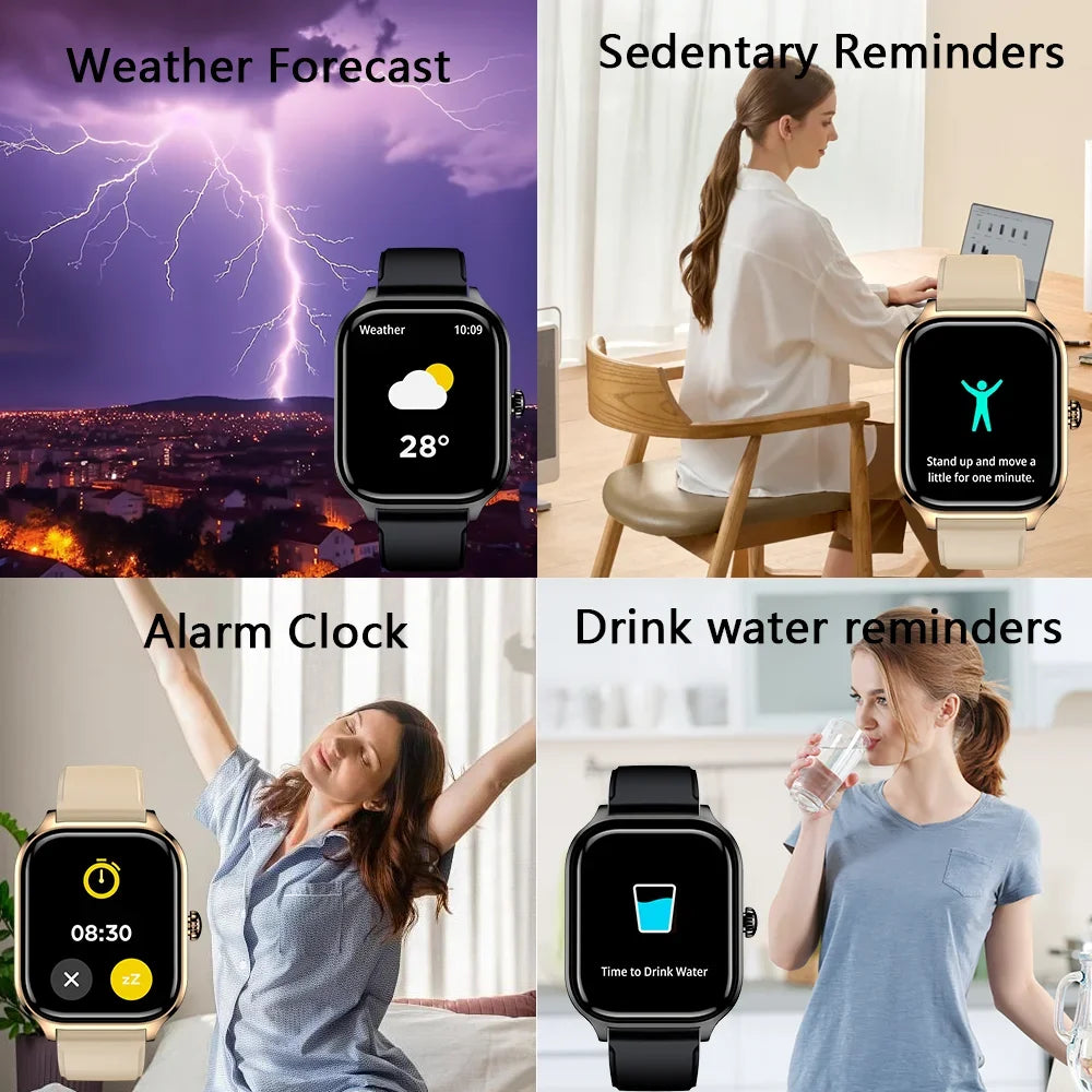 2025 New 2.01 Inch Smart Watch Man Woman Gift Full Touch Screen Sports Fitness Watch BT Call Digital Smart Watch Fashion Ladies