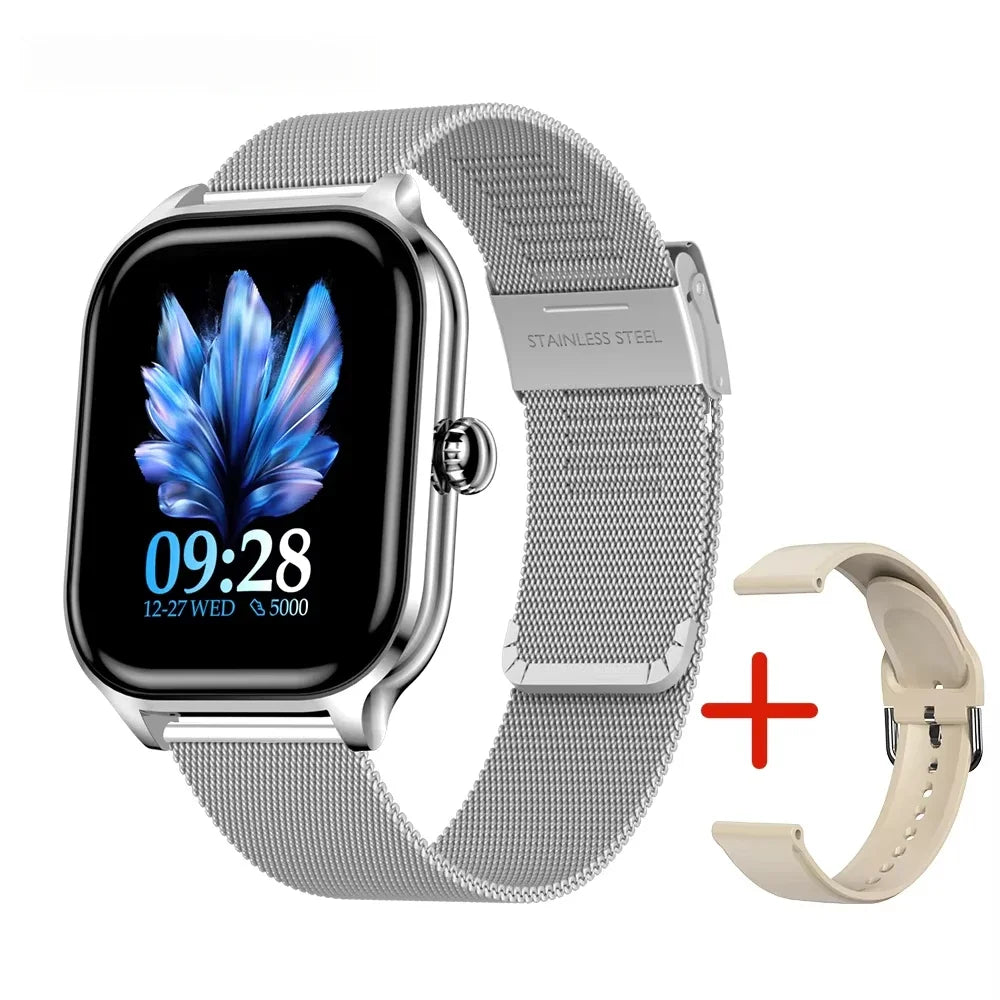 2025 New 2.01 Inch Smart Watch Man Woman Gift Full Touch Screen Sports Fitness Watch BT Call Digital Smart Watch Fashion Ladies