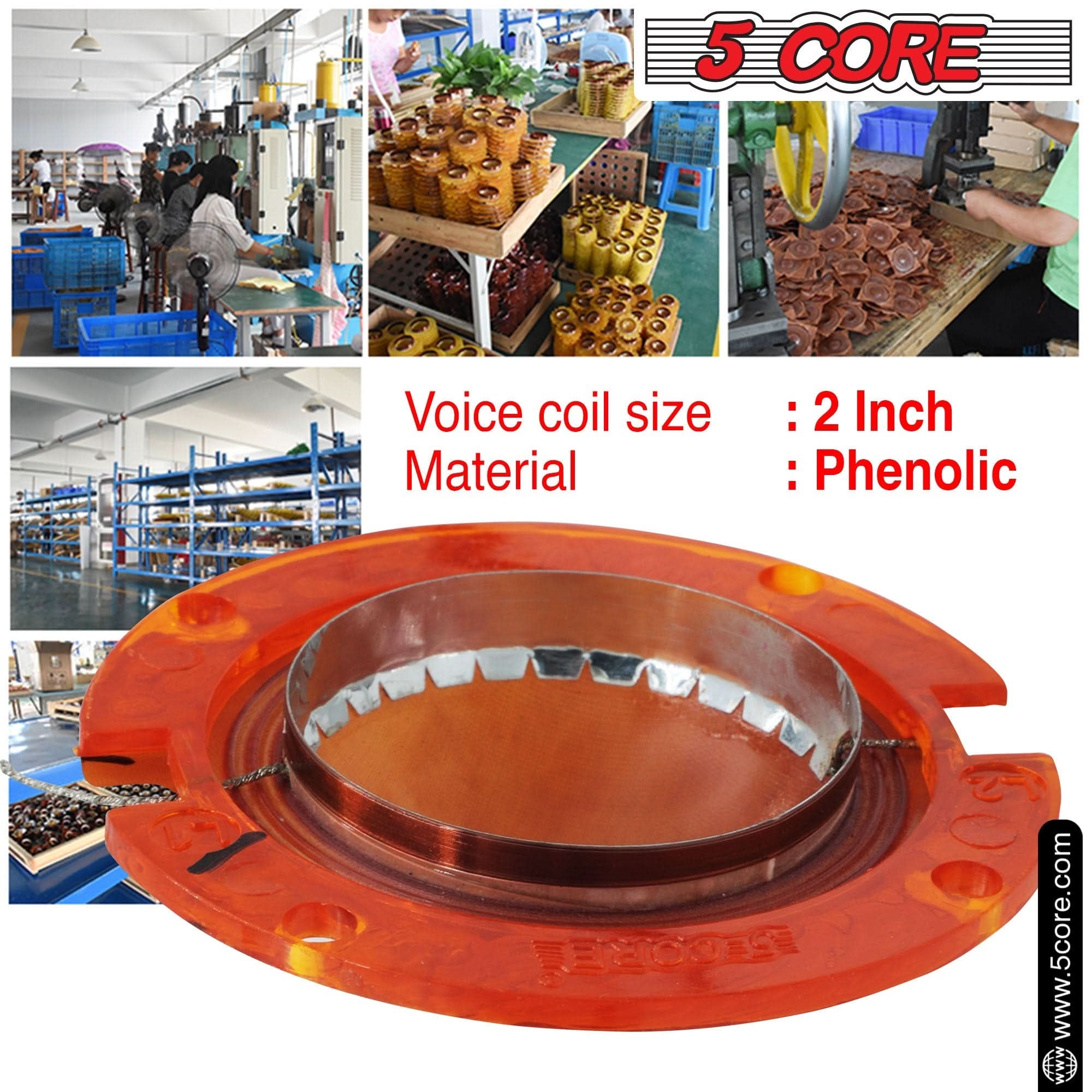 5 Core Voice Coil Diaphragm • Phenolic 2