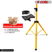 5Core Speaker Stand Tripod Tall Adjustable 72 Inch DJ Studio Monitor Stands Pole Mount Yellow