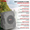 5Core Outdoor Wireless Speakers Bluetooth Rock Waterproof Linkable TWS Garden Speaker GRAY