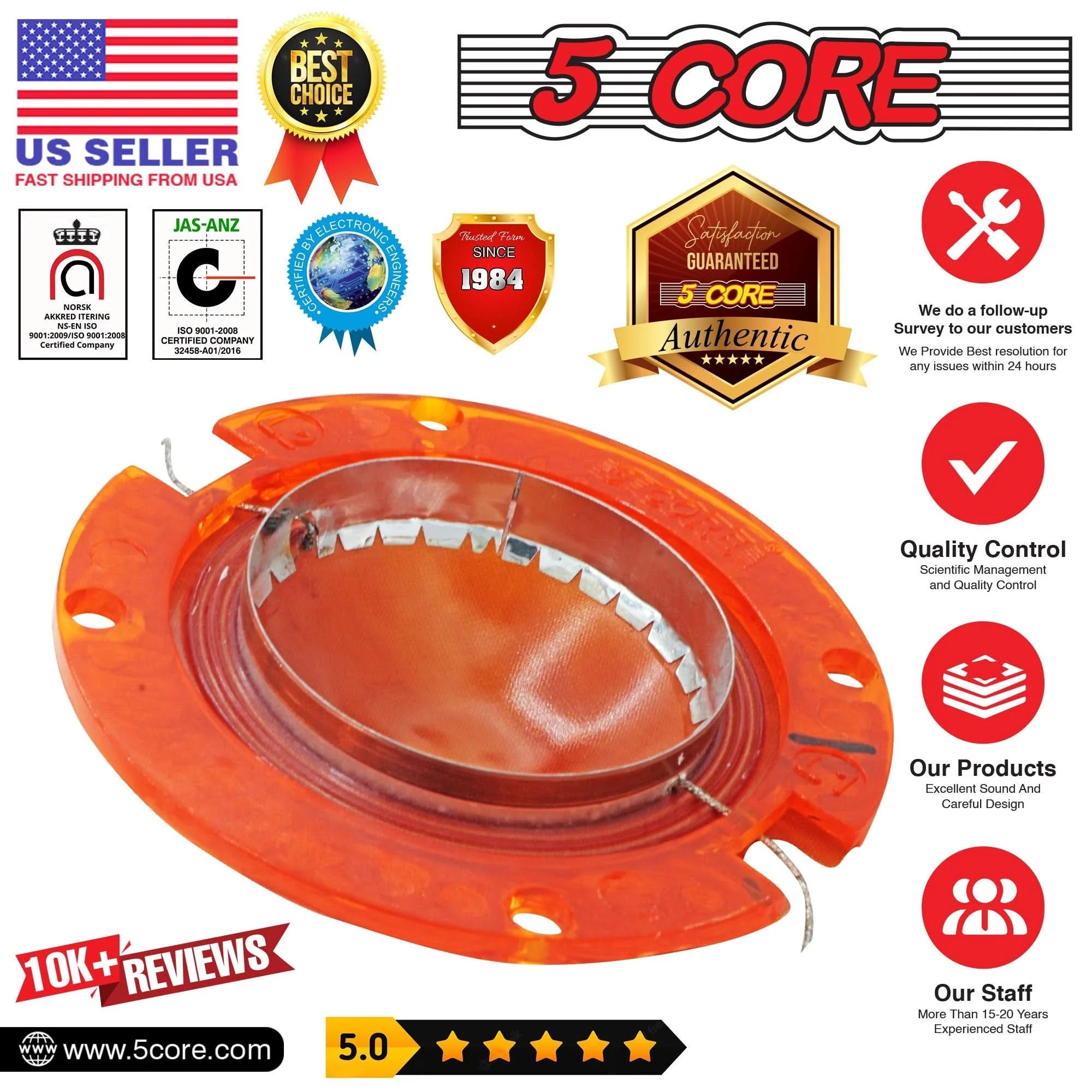 5 Core Voice Coil Diaphragm • Phenolic 2