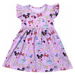 Princess Mouse Bow Toddler Girl Dress Summer Outfit Birthday Party Clothes Girls Flutter Sleeve Knee Length Dress 1-7 Years