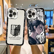 ANIME A-Attack on titan FUNDA PHONE Case For iPhone Border Soft Shell 11 12 13 Mini 14 15 16 Pro Max Soft Clear Back Cover Coque