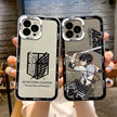 ANIME A-Attack on titan FUNDA PHONE Case For iPhone Border Soft Shell 11 12 13 Mini 14 15 16 Pro Max Soft Clear Back Cover Coque