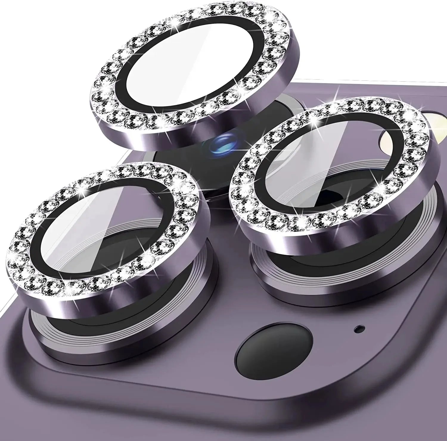 Sparkly Rhinestone Camera Lens Protector Case For iPhone 17 16 15 14 13 12 11 Pro Max 15 16 Plus 16E Screen Protector Film