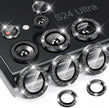 Diamond Glitter Lens Glass For Samsung Galaxy S25 Ultra Plus HD Clear Camera Protector For Samsung S24 S23 Metal Ring Lens Film