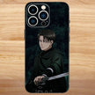 Levi Ackerman Attack on Titan Phone Case For iPhone15,14,13,12,11,Pro,Max,Plus,Mini,X,XS,XR,8,7,6,S,Plus,SE Soft Black Case
