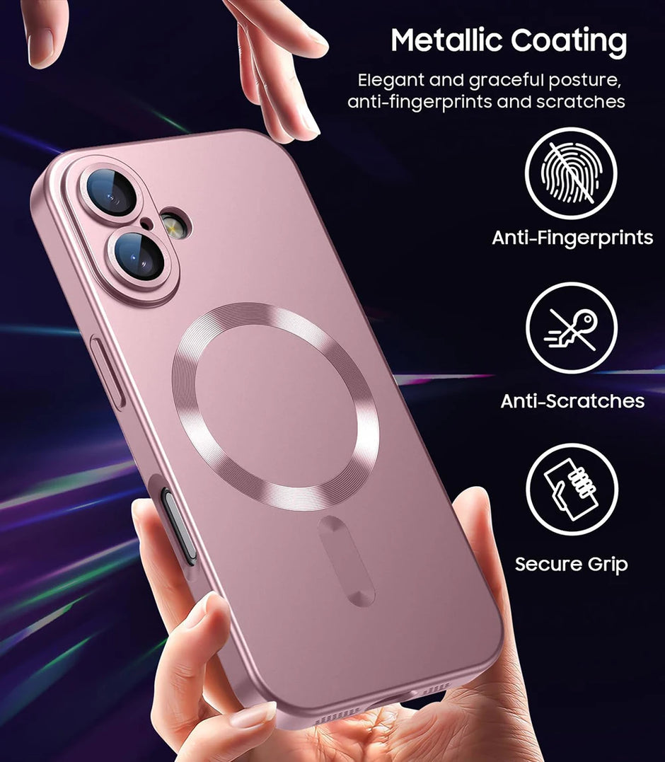 For Magsafe Magnetic Wireless Charge Phone Cases For iPhone 16 Pro Max Plus Case Camera Back Cover Accessories