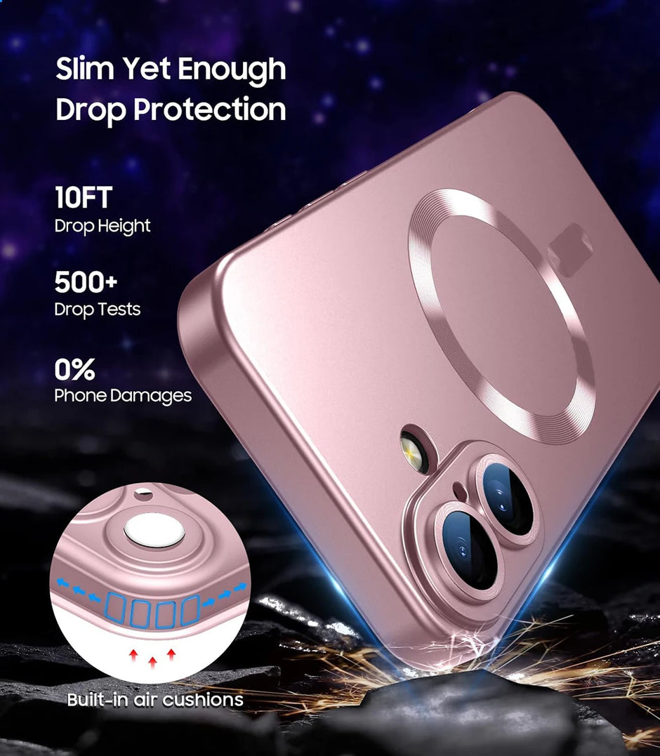 For Magsafe Magnetic Wireless Charge Phone Cases For iPhone 16 Pro Max Plus Case Camera Back Cover Accessories