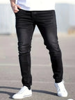 Men's stylish solid-color jeans