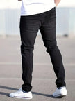 Men's stylish solid-color jeans