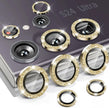 Diamond Glitter Lens Glass For Samsung Galaxy S25 Ultra Plus HD Clear Camera Protector For Samsung S24 S23 Metal Ring Lens Film