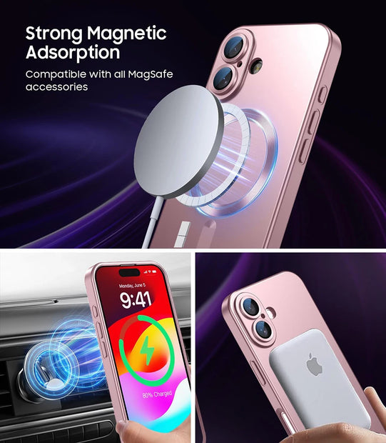 For Magsafe Magnetic Wireless Charge Phone Cases For iPhone 16 Pro Max Plus Case Camera Back Cover Accessories