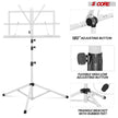 5Core Music Stand for Sheet Music Portable Tripod MUS FLD 4S WH