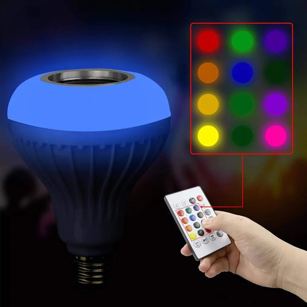 Colorful Bluetooth Music Bulb with Remote Control E27