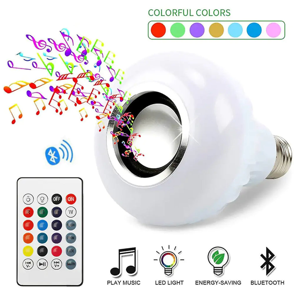 Colorful Bluetooth Music Bulb with Remote Control E27
